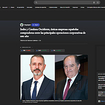 Indra y Catalana Occidente, nicas empresas espaolas compradoras entre las principales operaciones corporativas de este ao